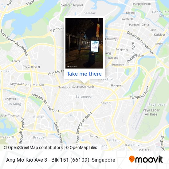 Ang Mo Kio Ave 3 - Blk 151 (66109) map