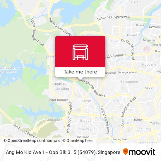 Ang Mo Kio Ave 1 - Opp Blk 315 (54079) map