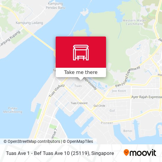 Tuas Ave 1 - Bef Tuas Ave 10 (25119) map