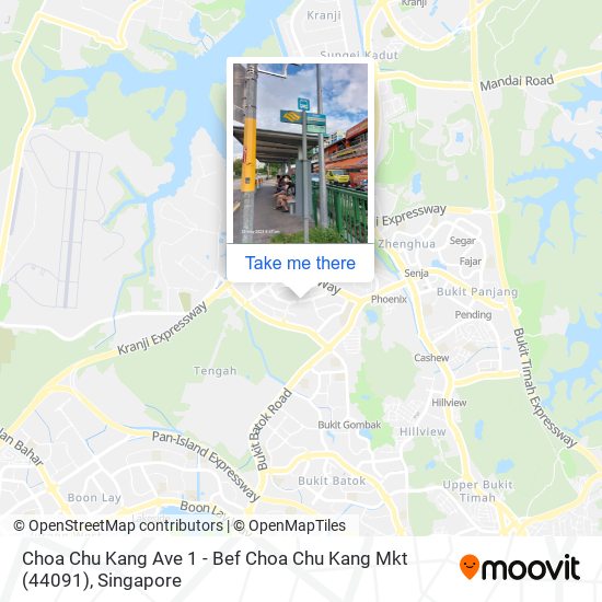 Choa Chu Kang Ave 1 - Bef Choa Chu Kang Mkt (44091) map