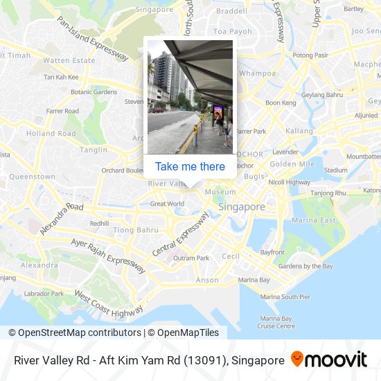 River Valley Rd - Aft Kim Yam Rd (13091) map