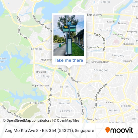 Ang Mo Kio Ave 8 - Blk 354 (54321) map