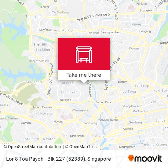 Lor 8 Toa Payoh - Blk 227 (52389) map