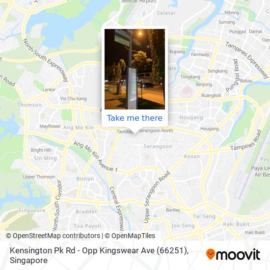 Kensington Pk Rd - Opp Kingswear Ave (66251) map