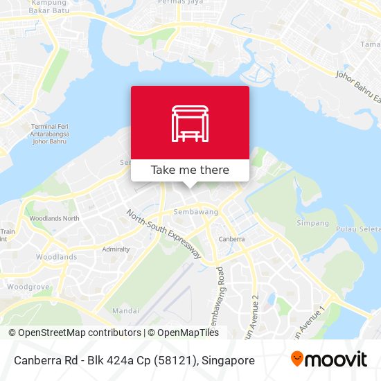 Canberra Rd - Blk 424a Cp (58121) map