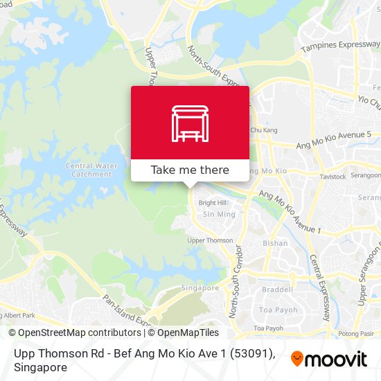 Upp Thomson Rd - Bef Ang Mo Kio Ave 1 (53091)地图