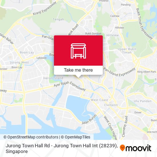 Jurong Town Hall Rd - Jurong Town Hall Int (28239) map