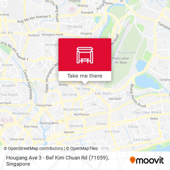 Hougang Ave 3 - Bef Kim Chuan Rd (71059) map