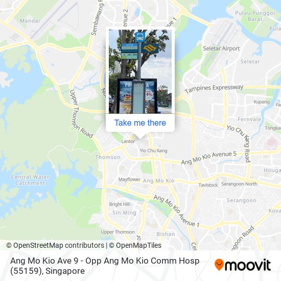 Ang Mo Kio Ave 9 - Opp Ang Mo Kio Comm Hosp (55159) map