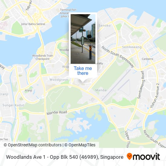 Woodlands Ave 1 - Opp Blk 540 (46989)地图