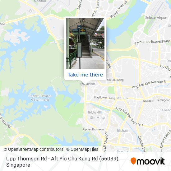 Upp Thomson Rd - Aft Yio Chu Kang Rd (56039)地图