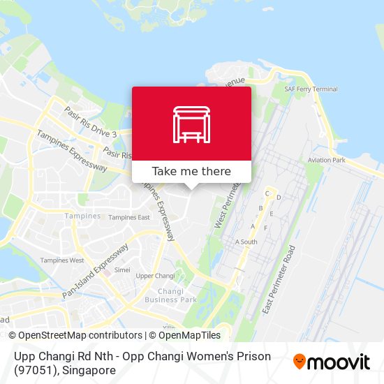 Upp Changi Rd Nth - Opp Changi Women's Prison (97051) map