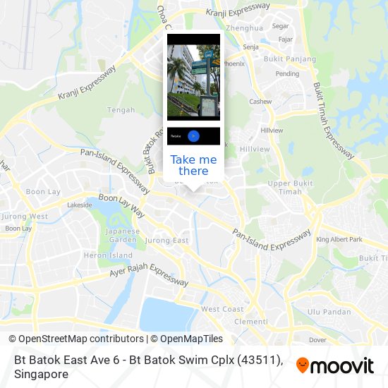 Bt Batok East Ave 6 - Bt Batok Swim Cplx (43511) map