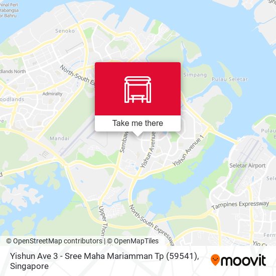 Yishun Ave 3 - Sree Maha Mariamman Tp (59541) map
