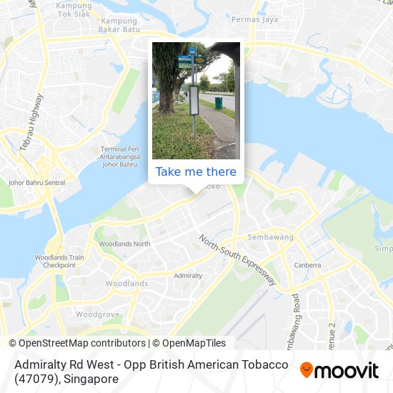 Admiralty Rd West - Opp British American Tobacco (47079) map