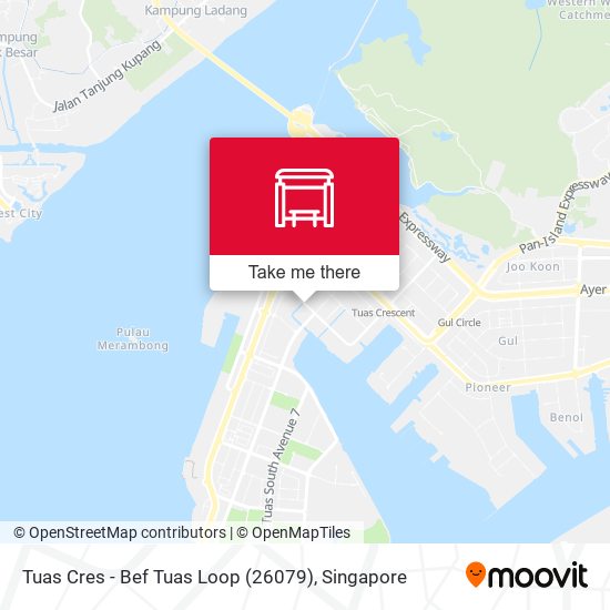 Tuas Cres - Bef Tuas Loop (26079) map