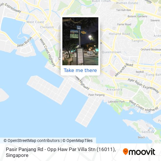 Pasir Panjang Rd - Opp Haw Par Villa Stn (16011) map