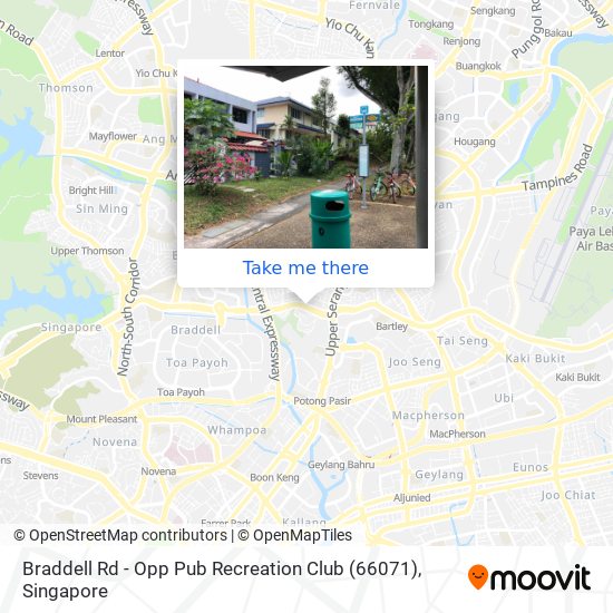 Braddell Rd - Opp Pub Recreation Club (66071) map