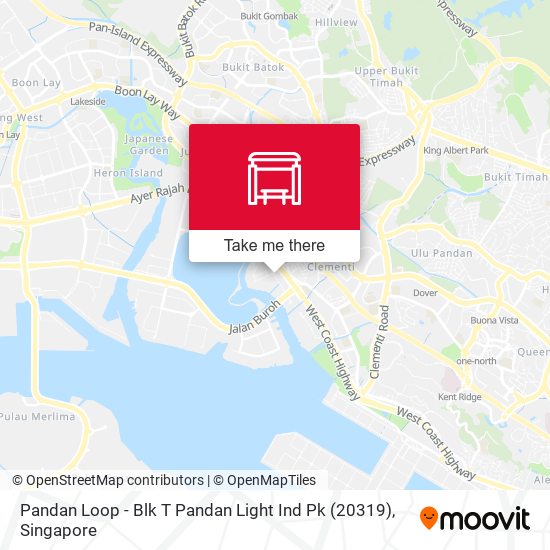 Pandan Loop - Blk T Pandan Light Ind Pk (20319) map