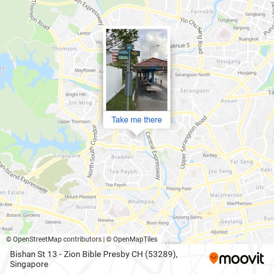 Bishan St 13 - Zion Bible Presby CH (53289) map