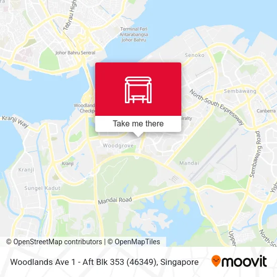 Woodlands Ave 1 - Aft Blk 353 (46349)地图