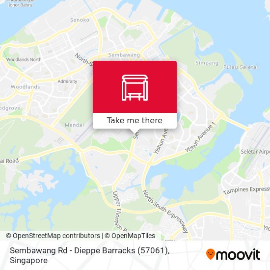Sembawang Rd - Dieppe Barracks (57061) map