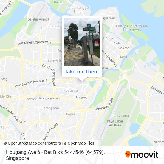 Hougang Ave 6 - Bet Blks 544 / 546 (64579)地图