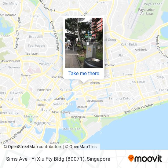 Sims Ave - Yi Xiu Fty Bldg (80071) map