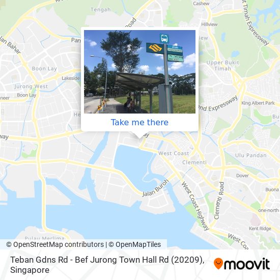 Teban Gdns Rd - Bef Jurong Town Hall Rd (20209) map