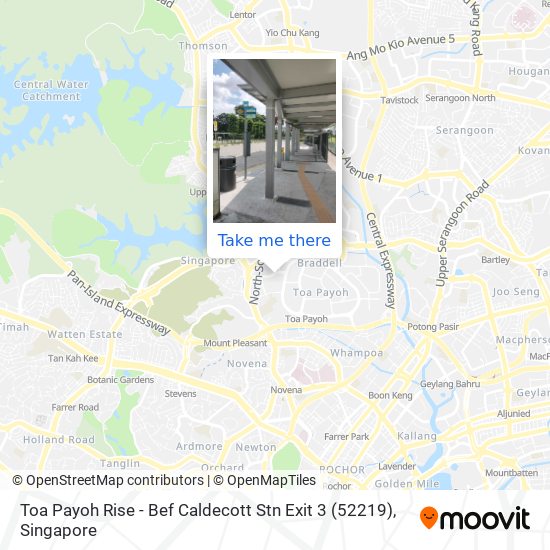 Toa Payoh Rise - Bef Caldecott Stn Exit 3 (52219) map