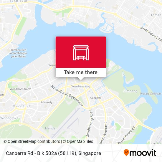 Canberra Rd - Blk 502a (58119) map