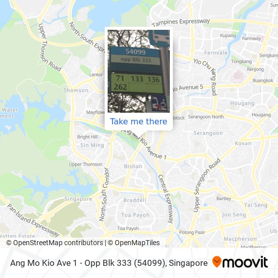 Ang Mo Kio Ave 1 - Opp Blk 333 (54099) map