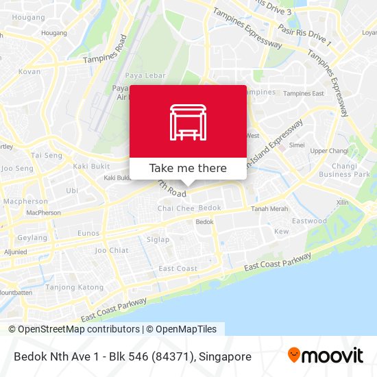 Bedok Nth Ave 1 - Blk 546 (84371) map