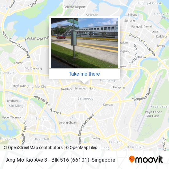 Ang Mo Kio Ave 3 - Blk 516 (66101) map