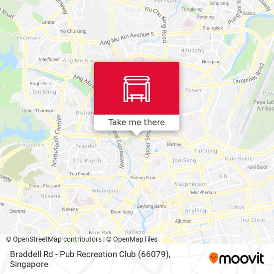 Braddell Rd - Pub Recreation Club (66079) map