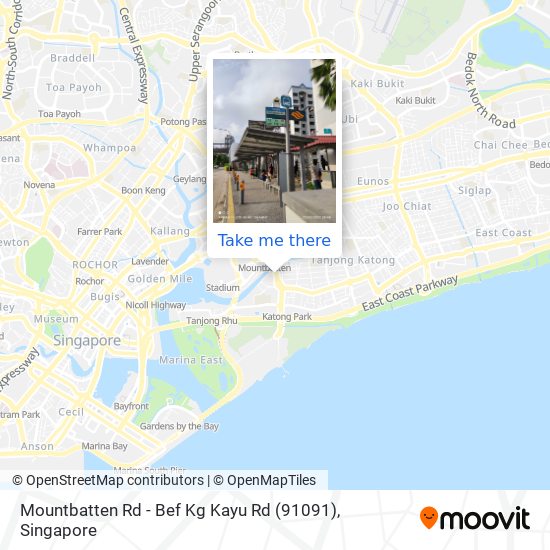 Mountbatten Rd - Bef Kg Kayu Rd (91091) map