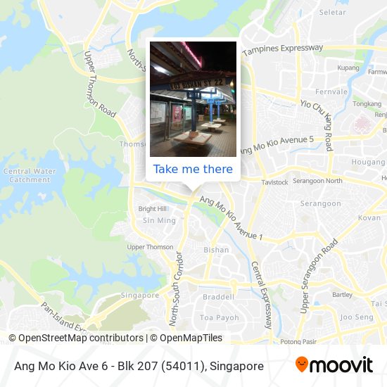 Ang Mo Kio Ave 6 - Blk 207 (54011) map