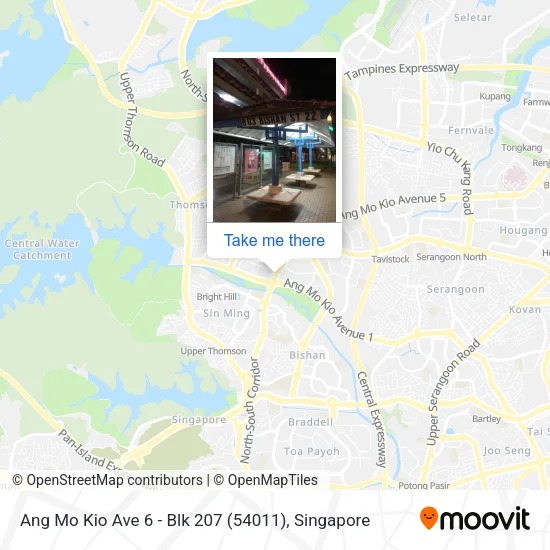 Ang Mo Kio Ave 6 - Blk 207 (54011)地图