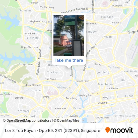 Lor 8 Toa Payoh - Opp Blk 231 (52391) map