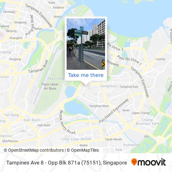 Tampines Ave 8 - Opp Blk 871a (75151)地图