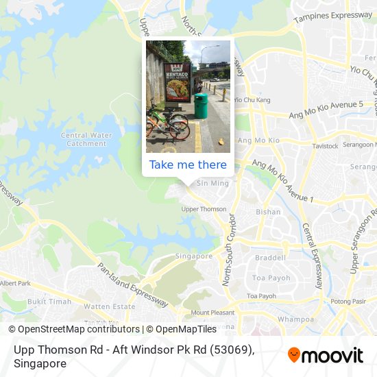 Upp Thomson Rd - Aft Windsor Pk Rd (53069) map