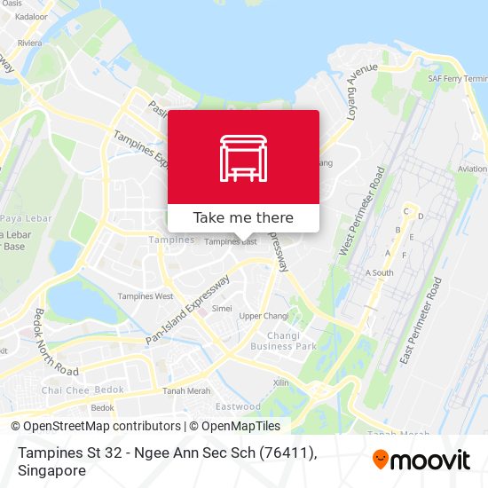 Tampines St 32 - Ngee Ann Sec Sch (76411) map