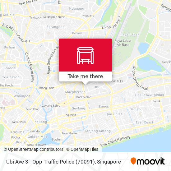 Ubi Ave 3 - Opp Traffic Police (70091) map