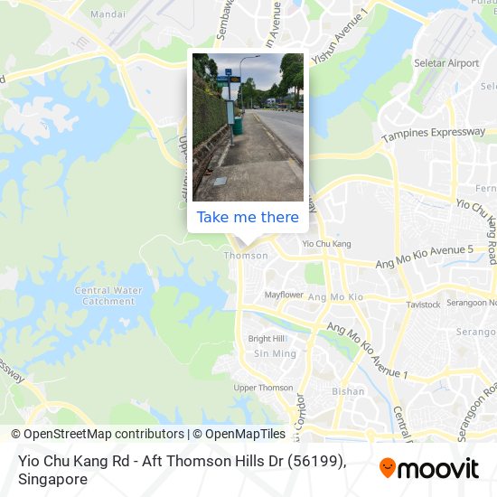 Yio Chu Kang Rd - Aft Thomson Hills Dr (56199) map