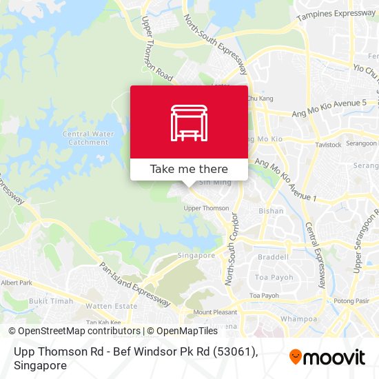 Upp Thomson Rd - Bef Windsor Pk Rd (53061) map