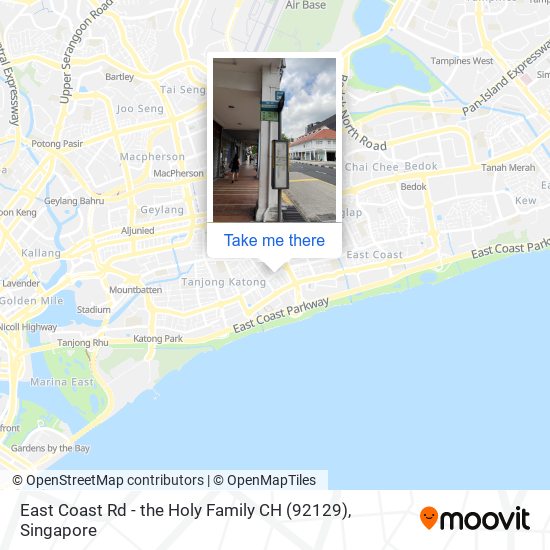 East Coast Rd - the Holy Family CH (92129) map