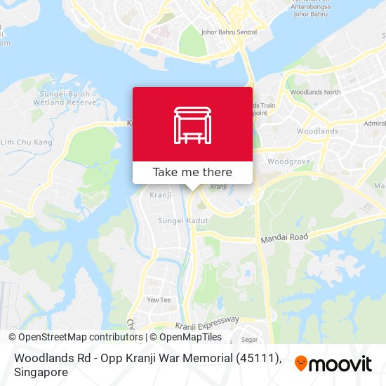 Woodlands Rd - Opp Kranji War Memorial (45111) map