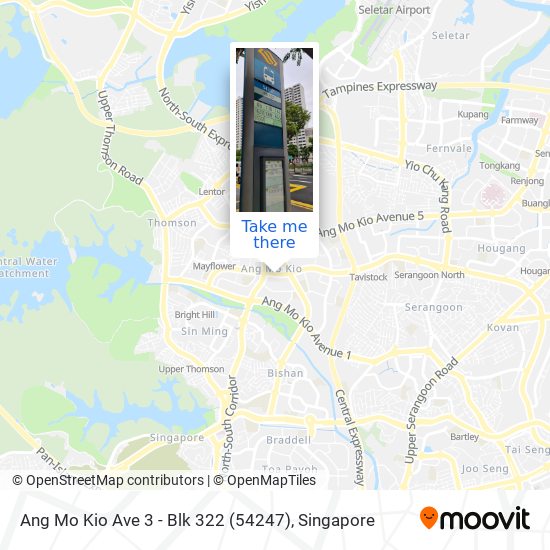 Ang Mo Kio Ave 3 - Blk 322 (54247) map