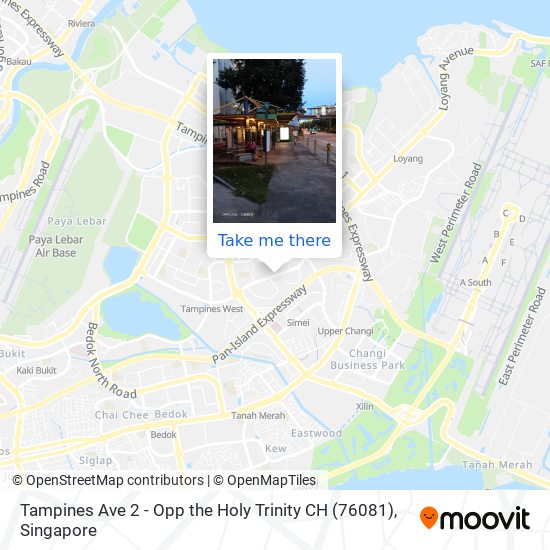 Tampines Ave 2 - Opp the Holy Trinity CH (76081) map
