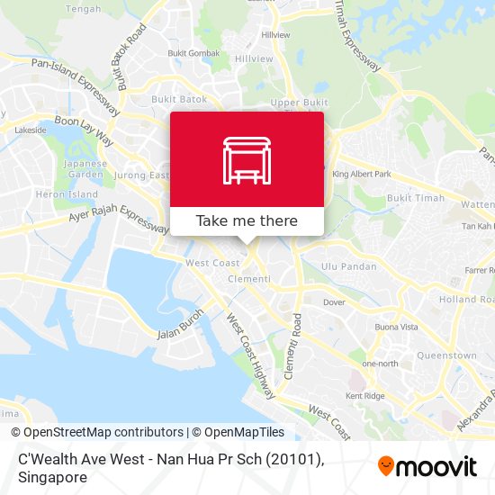 C'Wealth Ave West - Nan Hua Pr Sch (20101) map